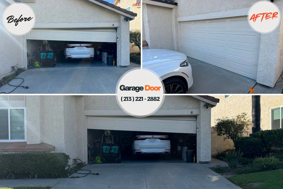 Before and after: garage door repair Elgin, SC